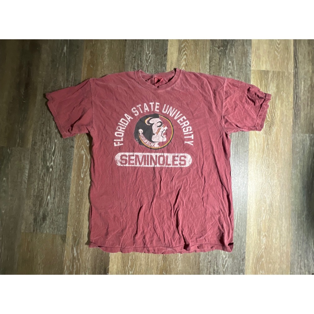 Comfort Colors Florida State Seminoles Tee Mens XL Maroon Good FSU Graphic Shirt